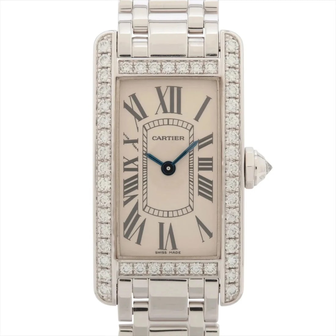CARTIER TANK WG QZ IVORY WATCH: Cartier Tank Wg Qz Ivory Watch Brand: Cartier Type/Style: Wristwatch Material: WG Color: Dial Color Ivory Size: Case:W0.4 x H1.2inch / W19 x H35 Circumference of Wrist:5.9inch / 15 Accessories: No