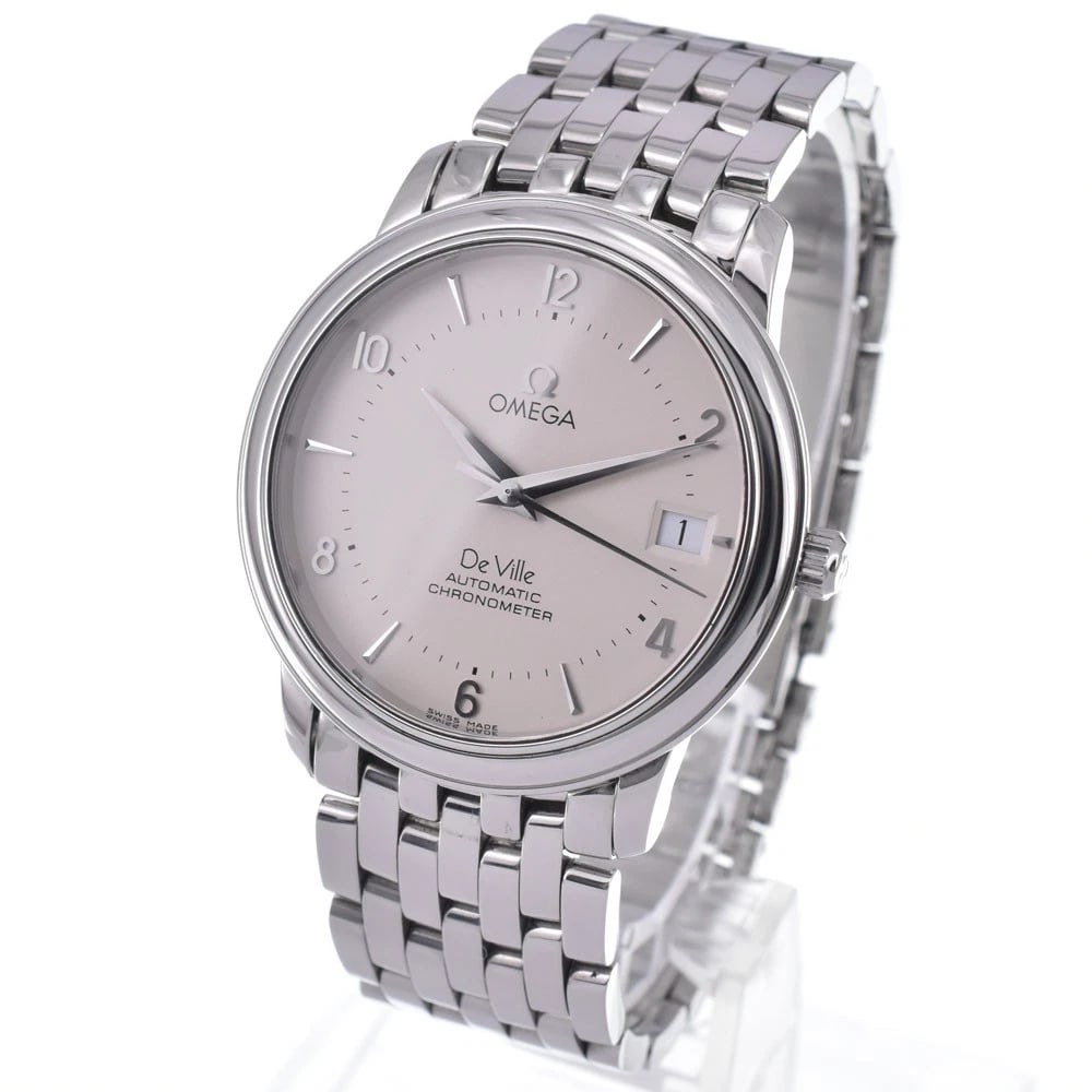 OMEGA DEVILLE CHRONOMETER DATE BEIGE DIAL AUTOMATIC WATCH - 2