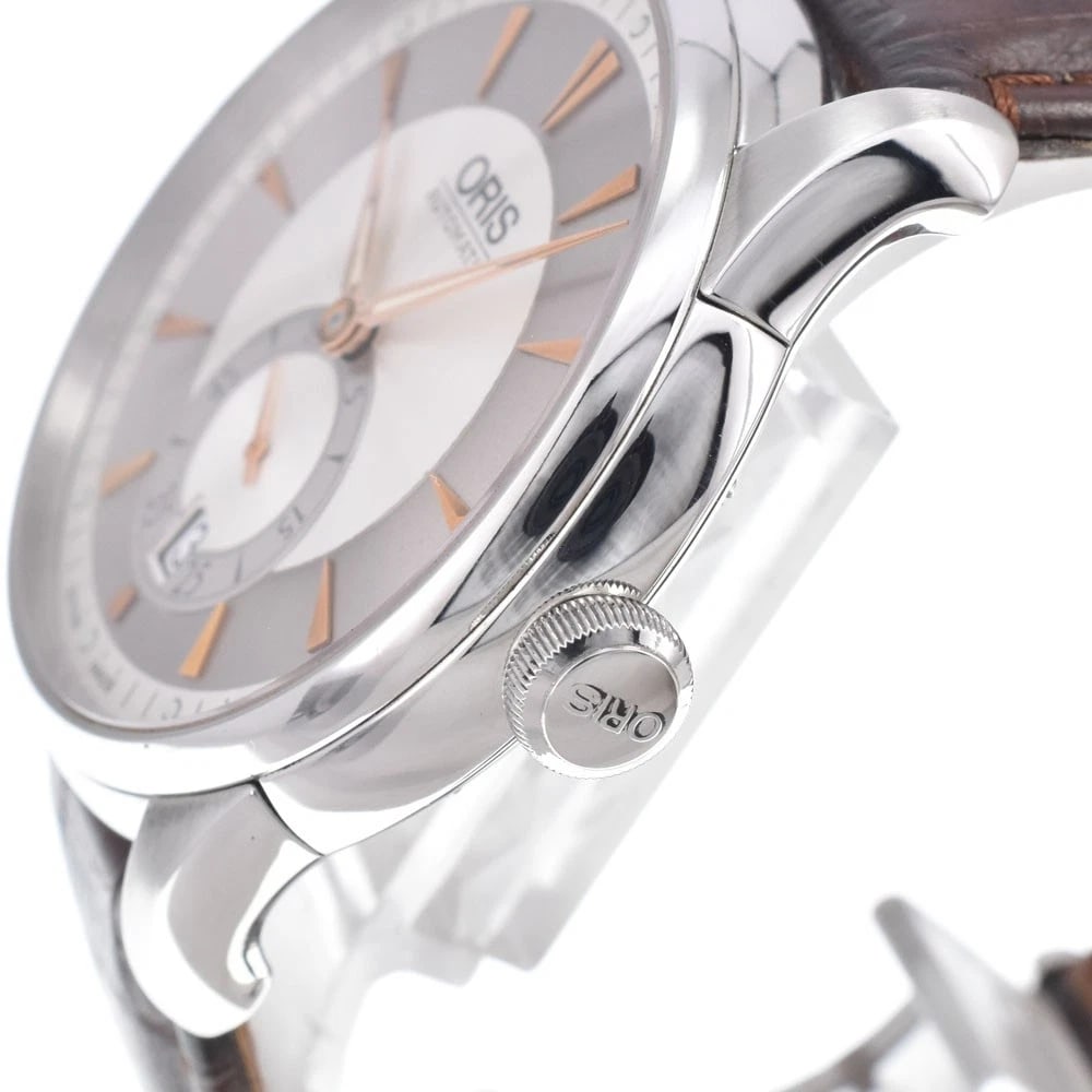 ORIS ARTELIER SMALL SECOND DATE SILVER DIAL AUTOMATIC WATCH - 3