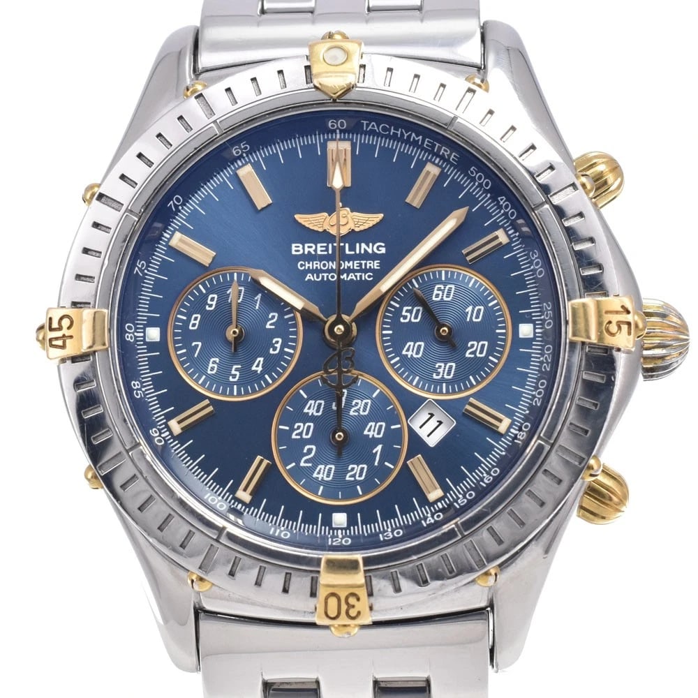 BREITLING SHADOW FLYBACK SS/K18YG BLUEDIAL AUTOMATIC WATCH: Breitling Shadow Flyback Ss/K18Yg Bluedial Automatic Watch Brand: BREITLING Type/Style: Wristwatch Material: Band Material Stainless Steel, Case Material Stainless Steel/K18YG Color: Case Color