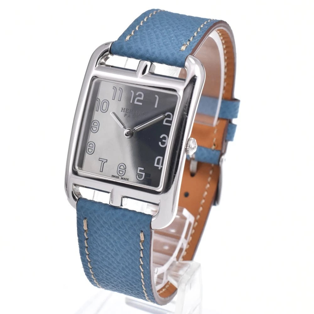 HERMES CAPE COD SILVER DIAL QUARTZ WATCH - 2