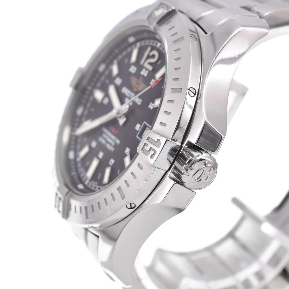 BREITLING COLT CHRONOMETER DATE BLACK DIAL AUTOMATIC WATCH - 3