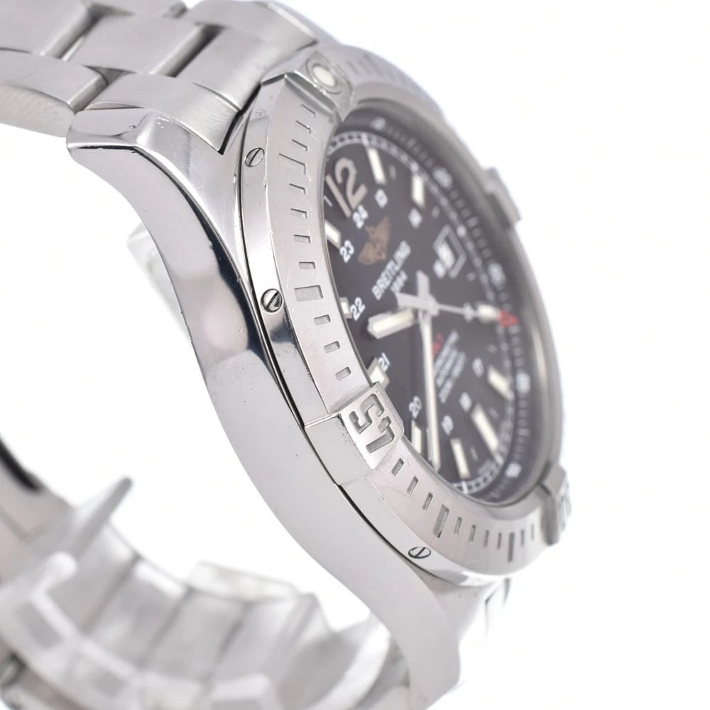 BREITLING COLT CHRONOMETER DATE BLACK DIAL AUTOMATIC WATCH - 4