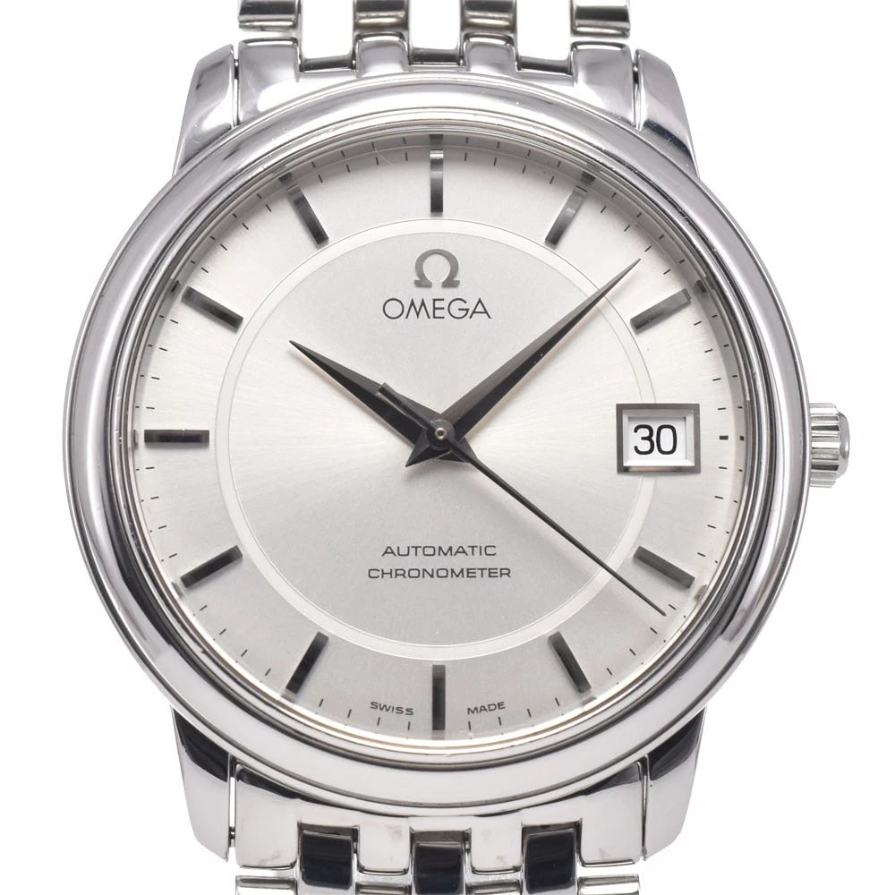 OMEGA DE VILLE PRESTIGE DATE SILVER DIAL AUTOMATIC WATCH: Omega De Ville Prestige Date Silver Dial Automatic Watch Brand: OMEGA Type/Style: Wristwatch Material: Band Material Stainless Steel, Case Material Stainless Steel Color: Case Color Silver, Band Color