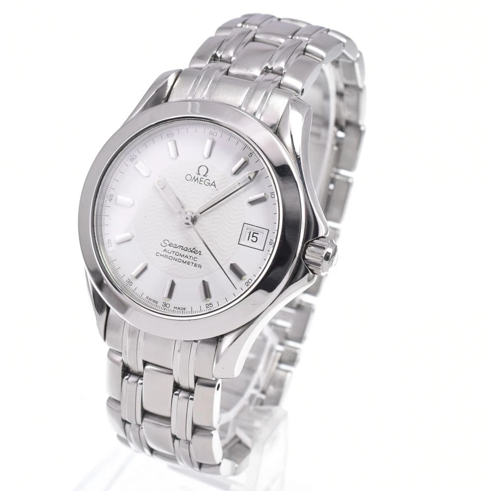 OMEGA SEAMASTER CHRONOMETER WHITE DIAL AUTOMATIC WATCH - 2