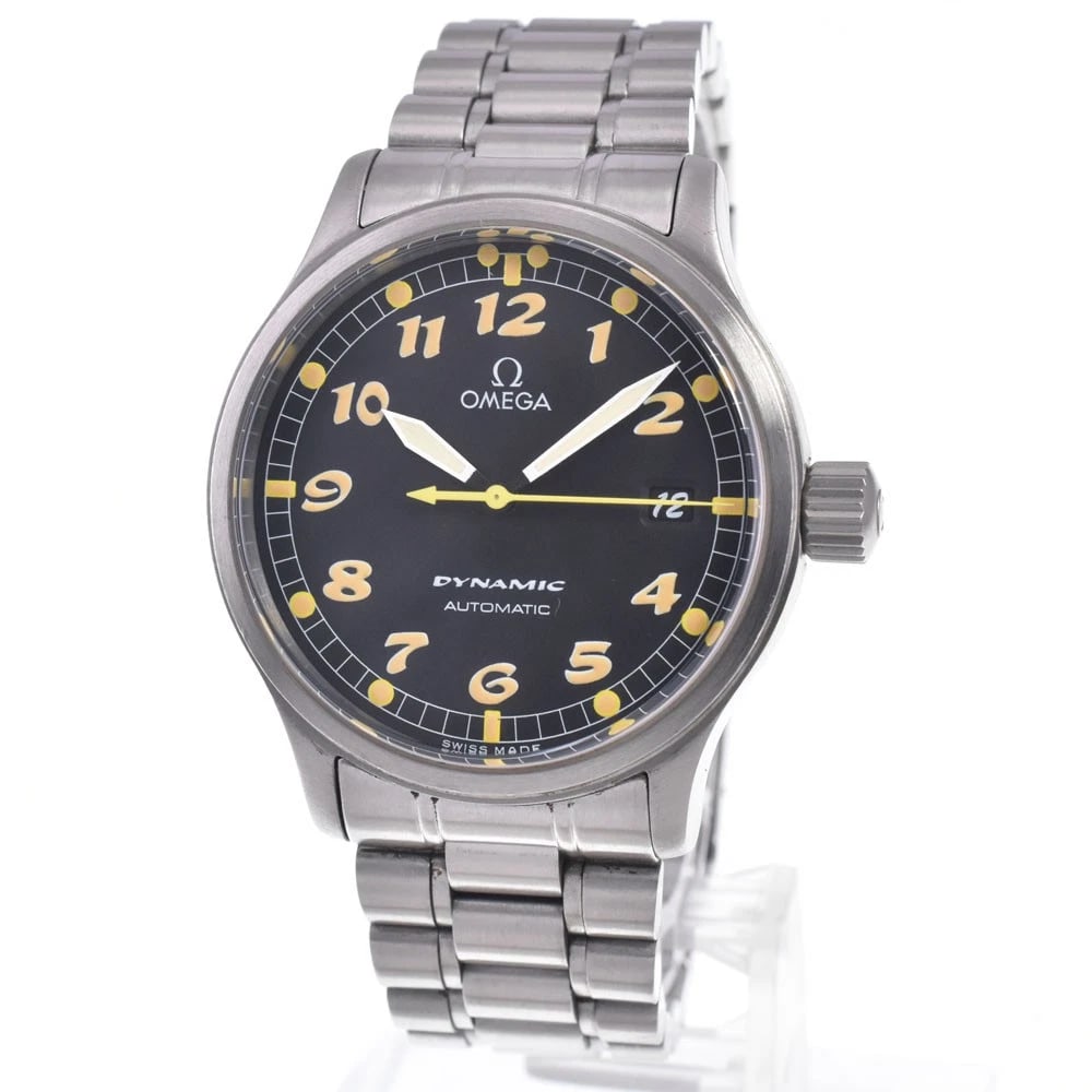 OMEGA DYNAMIC DATE BLACK DIAL AUTOMATIC WATCH - 2