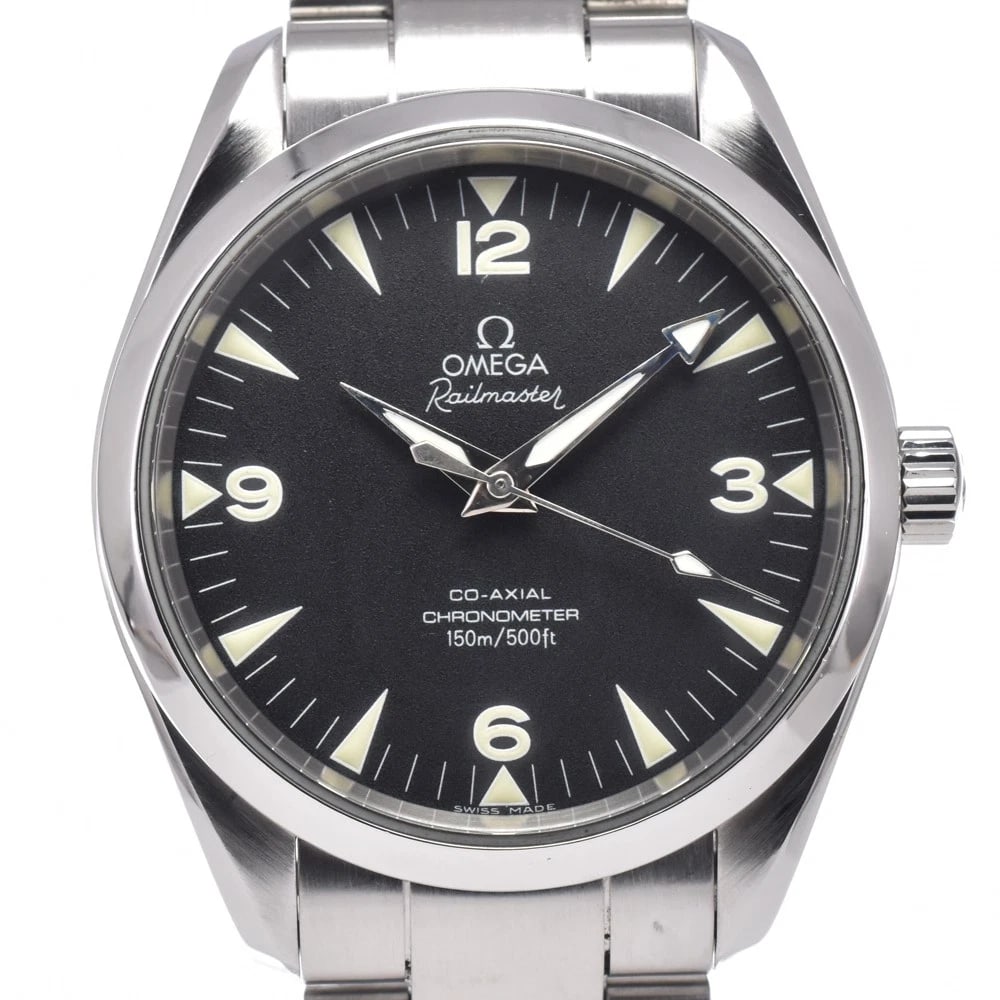 OMEGA SEAMASTER AQUA TERRA RAILMASTER AUTOMATIC WATCH: Omega Seamaster Aqua Terra Railmaster Automatic Watch Brand: OMEGA Type/Style: Wristwatch Material: Band Material Stainless Steel, Case Material Stainless Steel Color: Case Color Silver, Band Color