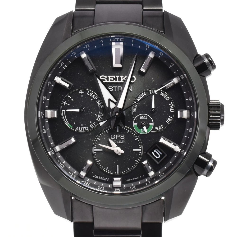 SEIKO ASTRON DAY DATE DARK GREEN DIAL GPS SOLAR WATCH: Seiko Astron Day Date Dark Green Dial Gps Solar Watch Brand: SEIKO Type/Style: Wristwatch Material: Band Material stainless steel, Case Material stainless steel / ceramic Color: Case Color black, Band