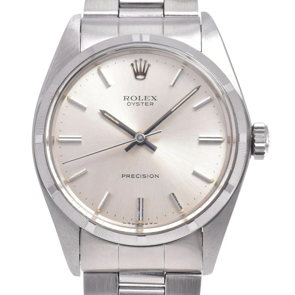 ROLEX OYSTER PRECISION HAND WINDING WATCH: Rolex Oyster Precision Hand Winding Watch Brand: ROLEX Type/Style: Wristwatch Material: Band Material Stainless Steel, Case Material Stainless Steel Color: Case Color Silver, Band Color Silver, Dial C
