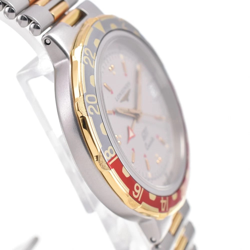 LONGINES CONQUEST GMT DATE GRAY DIAL QUARTZ WATCH - 4