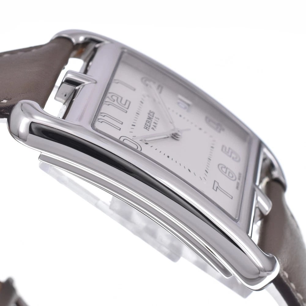 HERMES CAPE CODDATE SILVER DIAL QUARTZ WATCH - 4