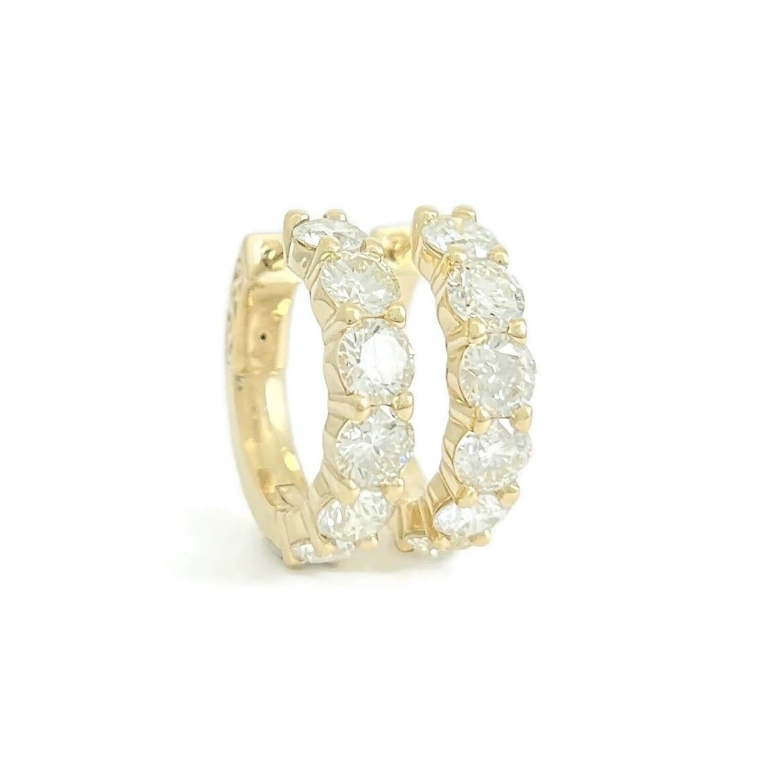DIAMOND HOOP EARRINGS 14K YELLOW GOLD (1 of 2)