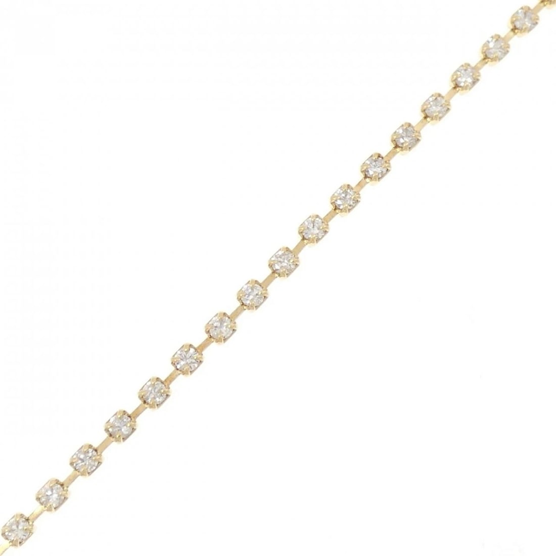 K18YG DIAMOND BRACELET: K18YG Diamond Bracelet Brand: Unbranded Type/Style: Bracelet Material: K18 yellow gold, Color: YG Size: Size 17cm Accessories: None Accessories Notice: When purchasing pre-owned goods, please refer