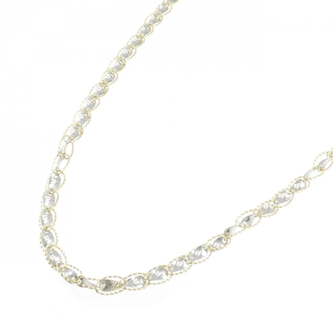 K18YG/PT850 NECKLACE: K18YG/PT850 Necklace Brand: Unbranded Type/Style: Necklace Material: K18YG/PT850, Color: YG PT Size: Actual Size Max width approx: 4.5mm Size 42cm Accessories: None Accessories Notice: Whe
