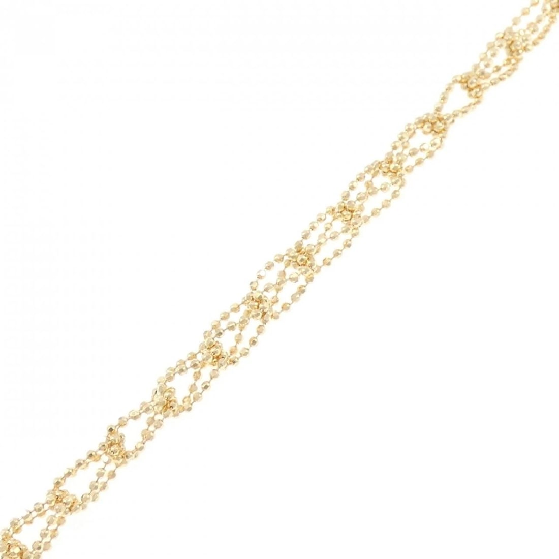 K18YG BRACELET: K18YG bracelet Brand: Unbranded Type/Style: Bracelet Material: K18 yellow gold, Color: YG Size: Actual Size Max width approx: 4.5mm Size 19cm Accessories: None Accessories Notice: When pur