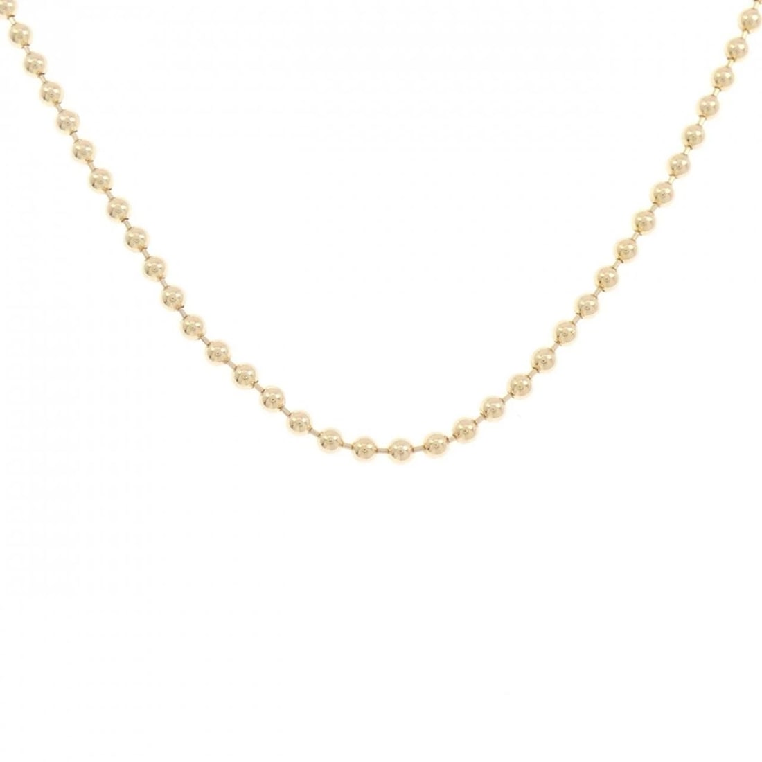 K18YG BALL CHAIN NECKLACE: K18YG Ball Chain Necklace Brand: Unbranded Type/Style: Necklace Material: K18 yellow gold, Color: YG Size: Actual Size Chain maximum width approx.: 1.8mm Size 50cm Accessories: None Accessories