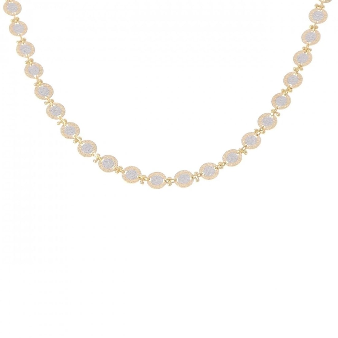 K18YG/PT850 NECKLACE: K18YG/PT850 Necklace Brand: Unbranded Type/Style: Necklace Material: K18YG/PT850, Color: YG PT Size: Actual Size Chain maximum width approx.: 5.2mm Size 37cm Accessories: None Accessories