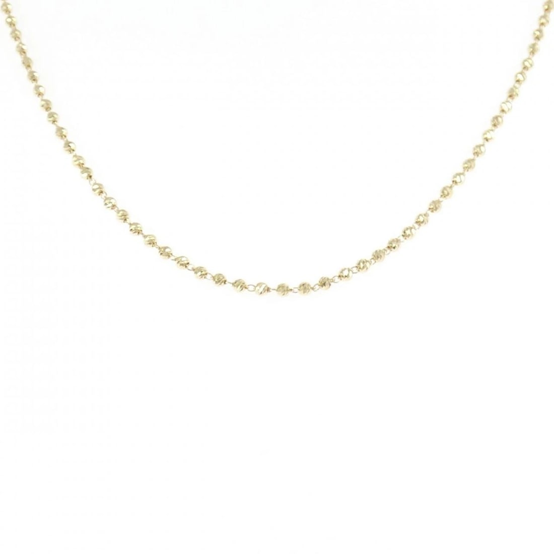 K18YG NECKLACE: K18YG Necklace Brand: Unbranded Type/Style: Necklace Material: K18 yellow gold, Color: YG Size: Actual Size Chain maximum width approx.: 1.8mm Size 44cm Accessories: None Accessories Notic