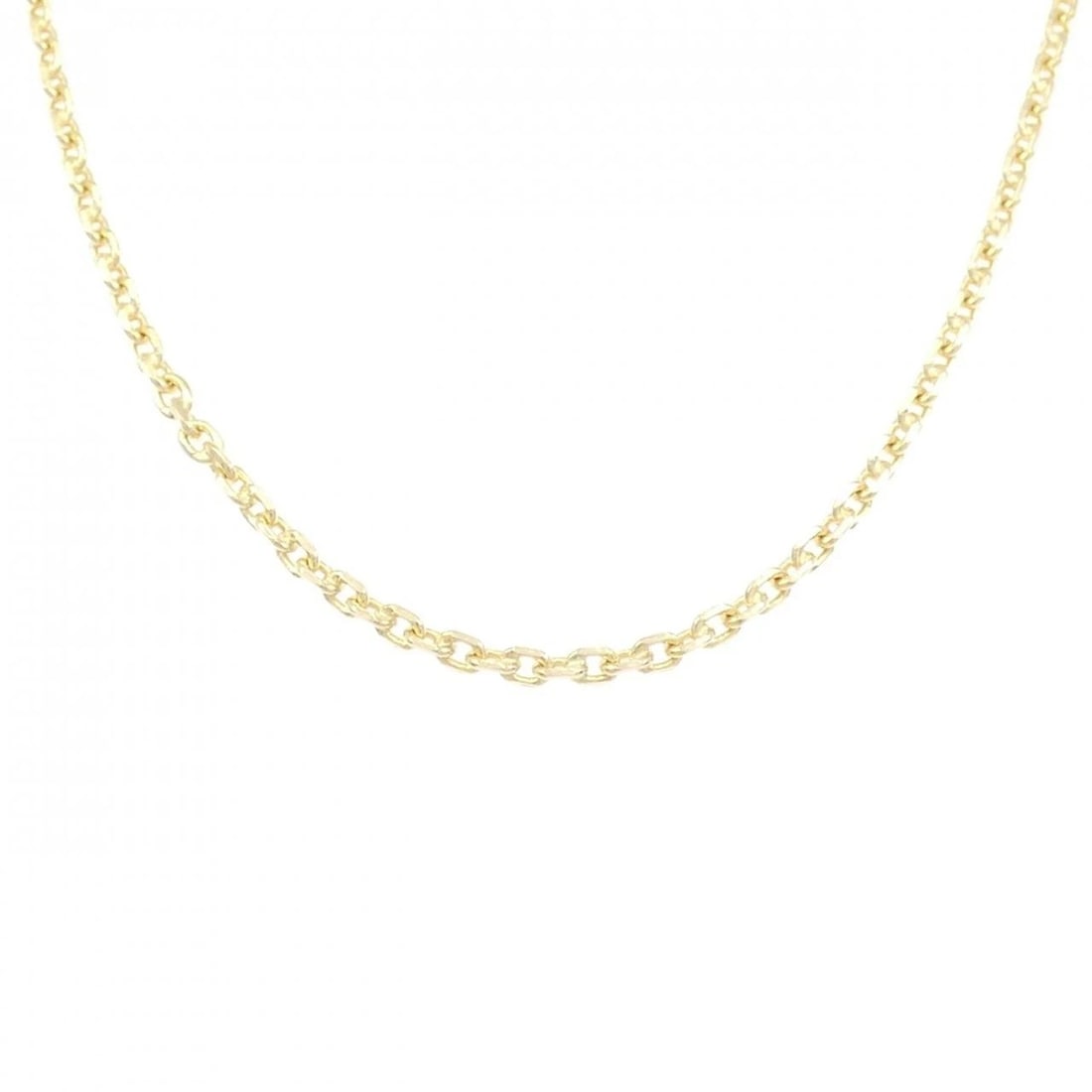 K18YG CHAIN NECKLACE: K18YG Chain Necklace Brand: Unbranded Type/Style: Necklace Material: K18 yellow gold, Color: YG Size: Actual Size Chain maximum width approx.: 2.0mm Size 37-41cm Accessories: None Accessor