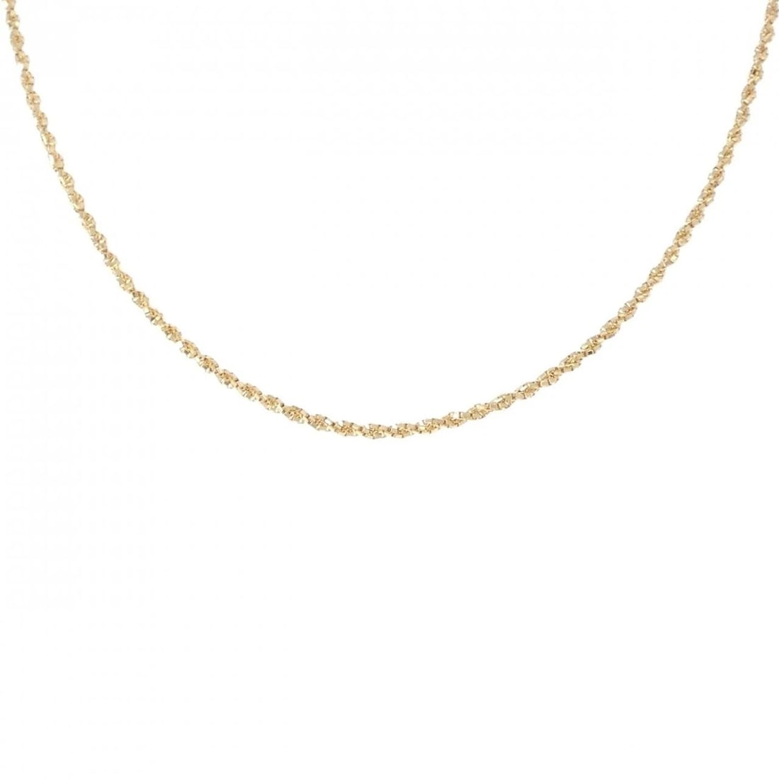K18YG NECKLACE: K18YG Necklace Brand: Unbranded Type/Style: Necklace Material: K18 yellow gold, Color: YG Size: Actual Size Chain maximum width approx.: 1.9mm Size 41cm Accessories: None Accessories Notic