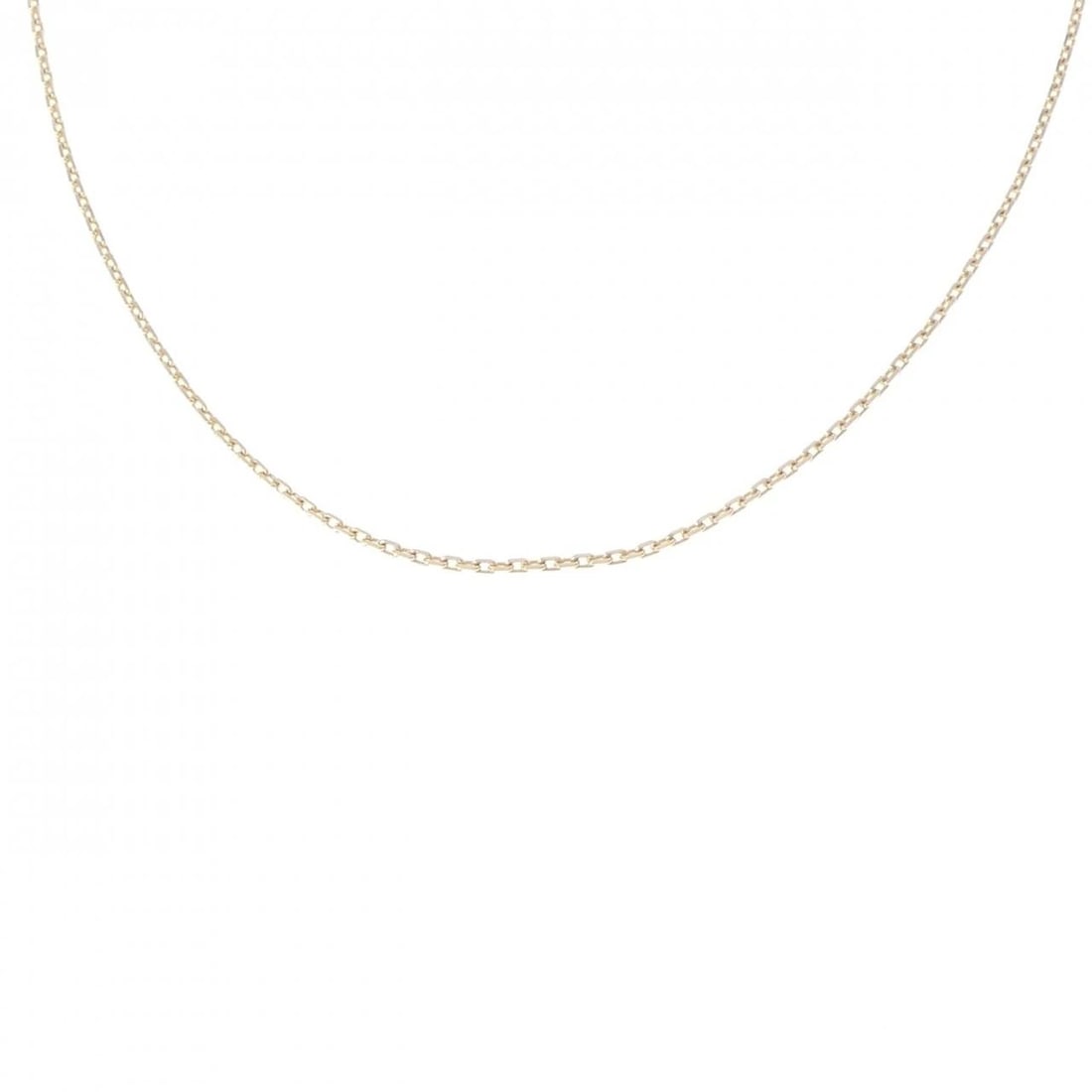 K18YG CHAIN NECKLACE: K18YG Chain Necklace Brand: Unbranded Type/Style: Necklace Material: K18 yellow gold, Color: YG Size: Actual Size Chain maximum width approx.: 1.4mm Size 43cm Accessories: None Accessories Notice:
