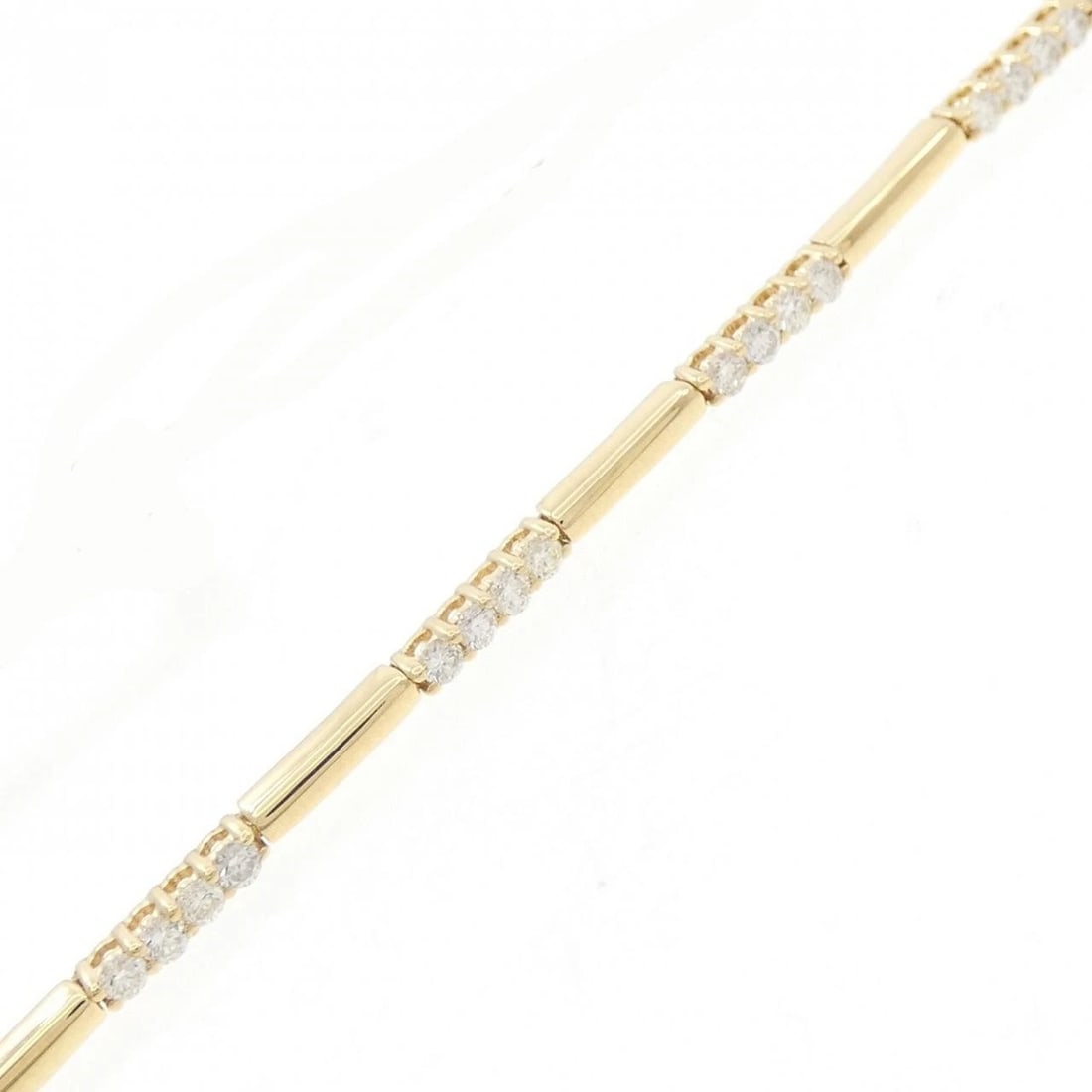 K18YG DIAMOND BRACELET: K18YG Diamond Bracelet Brand: Unbranded Type/Style: Bracelet Material: K18 yellow gold, Color: YG Size: Actual Size Max width approx.: 1.6mm Size 18cm Accessories: None Accessories Notice: