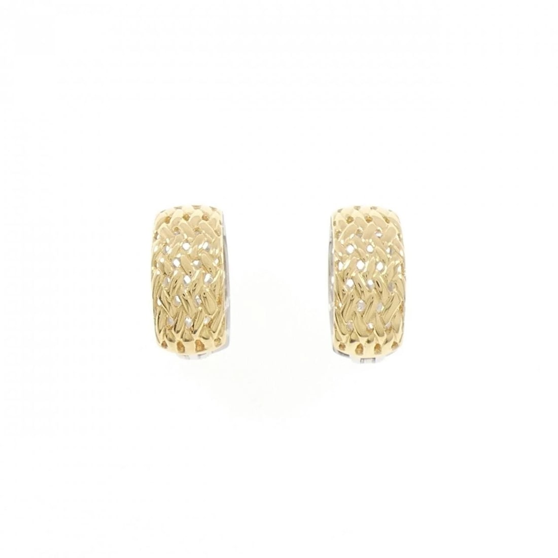 K18YG/K18WG EARRING: K18YG/K18WG Earring Brand: Unbranded Type/Style: Pierce/Earring Material: K18YG/K18WG, Color: YG WG Size: Actual Size Approximate dimensions (height x width): 17.4cm x 7.6cm Accessories: None