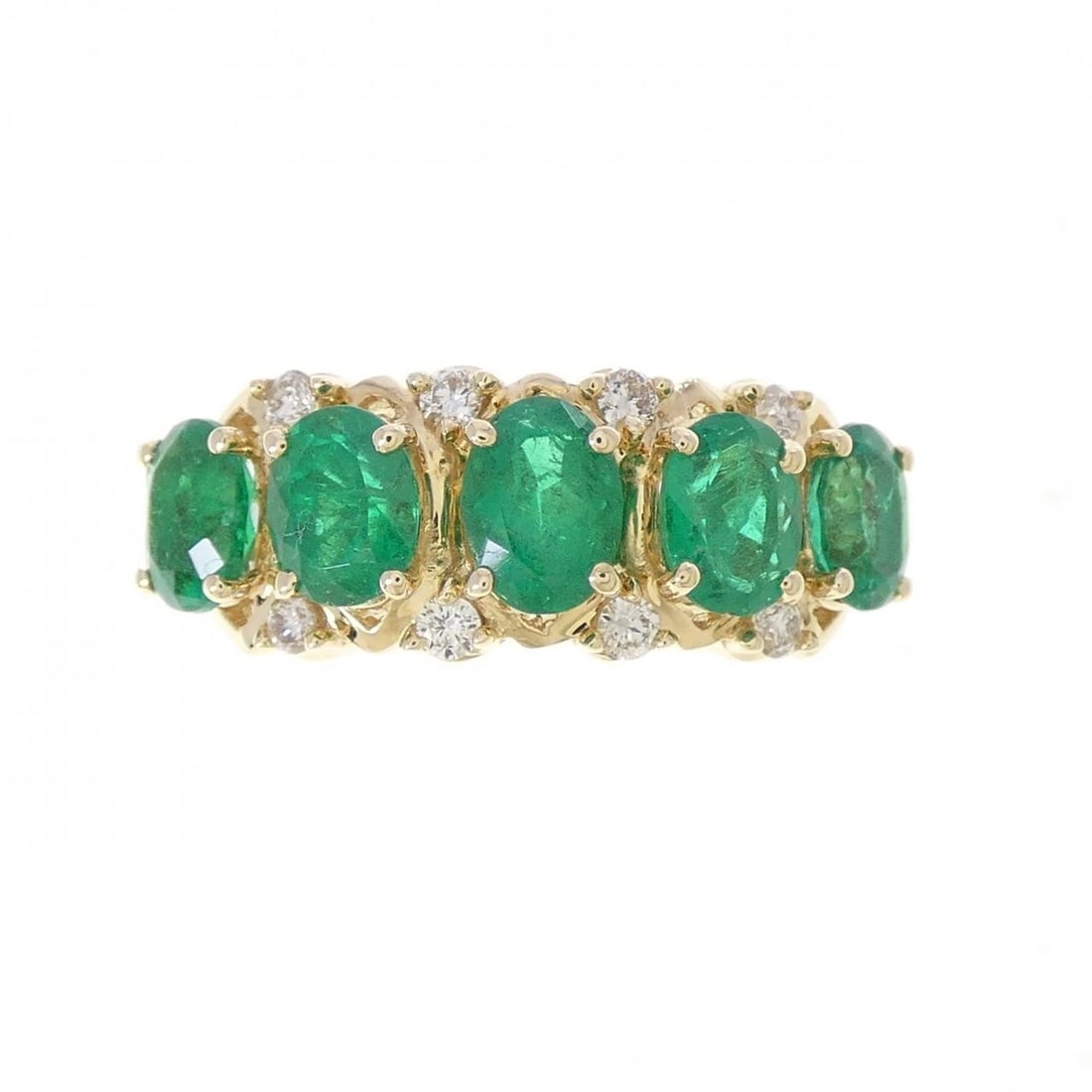 K18YG EMERALD RING - 2