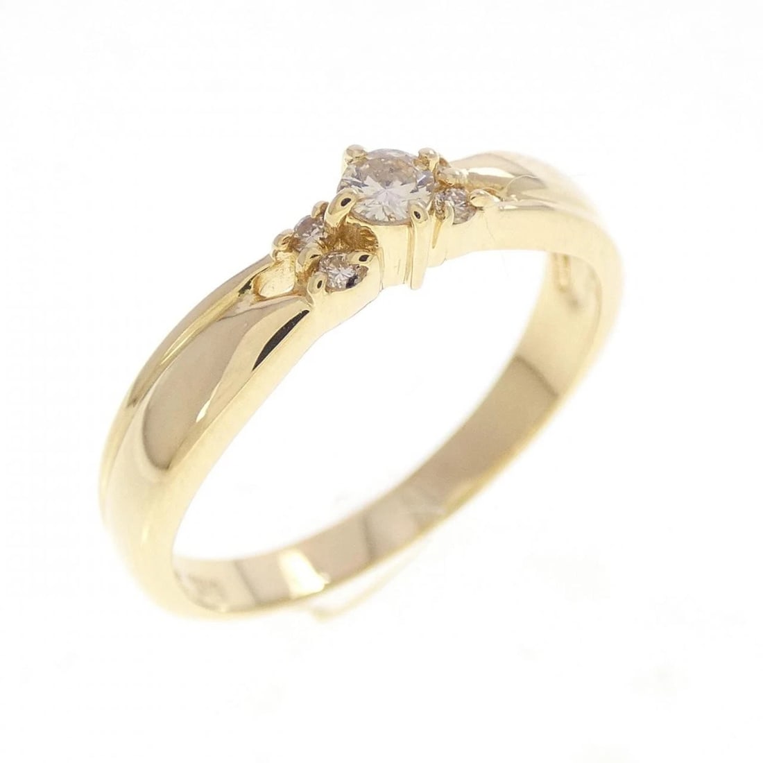 K18YG DIAMOND RING: K18YG Diamond Ring Brand: Unbranded Type/Style: Diamond Ring Material: K18 yellow gold, Color: YG Size: US5 1/2 Accessories: None Accessories Notice: When purchasing pre-owned goods, pleas