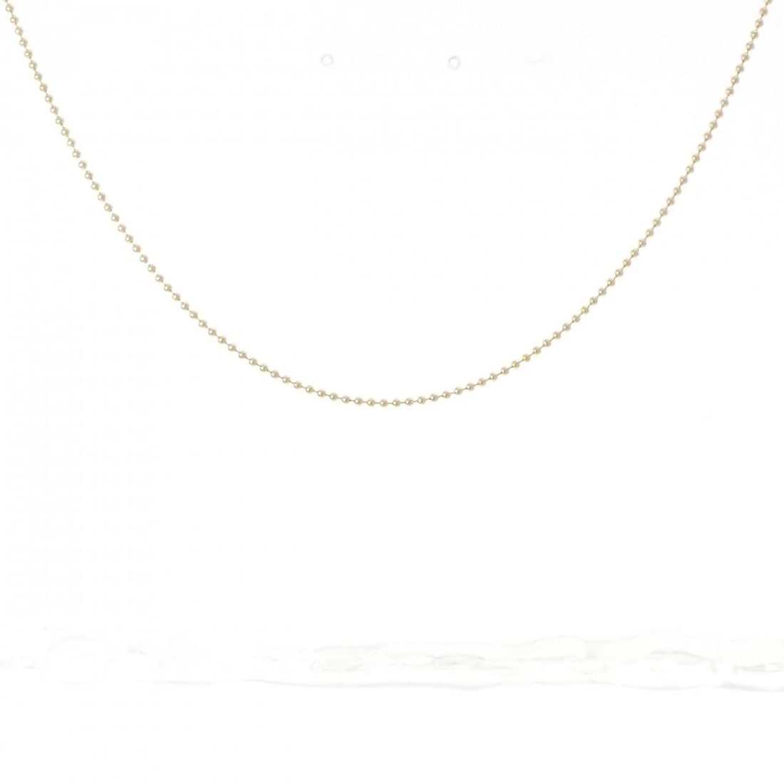 K18YG BALL CHAIN NECKLACE: K18YG Ball Chain Necklace Brand: Unbranded Type/Style: Necklace Material: K18 yellow gold, Color: YG Size: Actual Size Chain maximum width approx.: 1.2mm Size 40cm Accessories: None Accessories