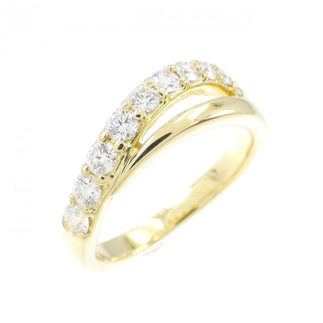 K18YG DIAMOND PINKY RING: K18YG Diamond Pinky Ring Brand: Unbranded Type/Style: Diamond Ring Material: K18 yellow gold, Color: YG Size: US3 Accessories: None Accessories Notice: When purchasing pre-owned goods, please refer
