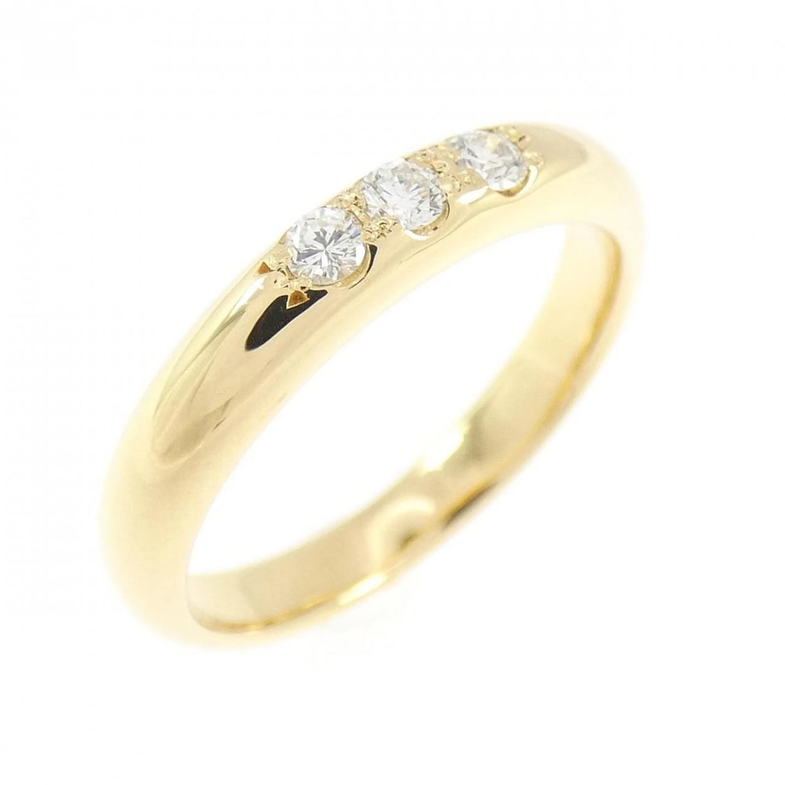 K18YG THREE-STONE DIAMOND RING: K18YG Three-Stone Diamond Ring Brand: Unbranded Type/Style: Diamond Ring Material: K18 yellow gold, Color: YG Size: US3 3/4 Accessories: None Accessories Notice: When purchasing pre-owned goods,