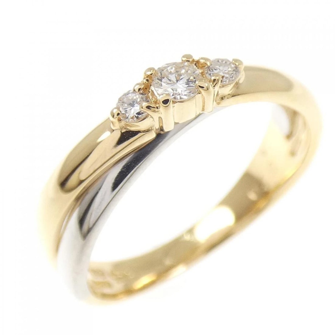 STAR JEWELRY DIAMOND RING: Star Jewelry Diamond Ring Brand: STAR JEWELRY Type/Style: Star Jewelry Ring Material: 18k yellow gold / Platinum 900, Color: YG PT Size: US5 Accessories: None Accessories Notice: When purchasing
