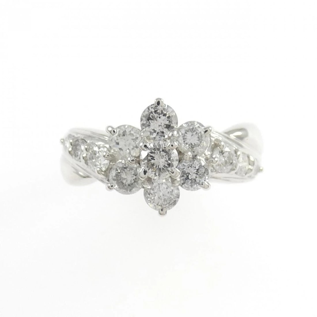 PT900 FLOWER DIAMOND RING - 2
