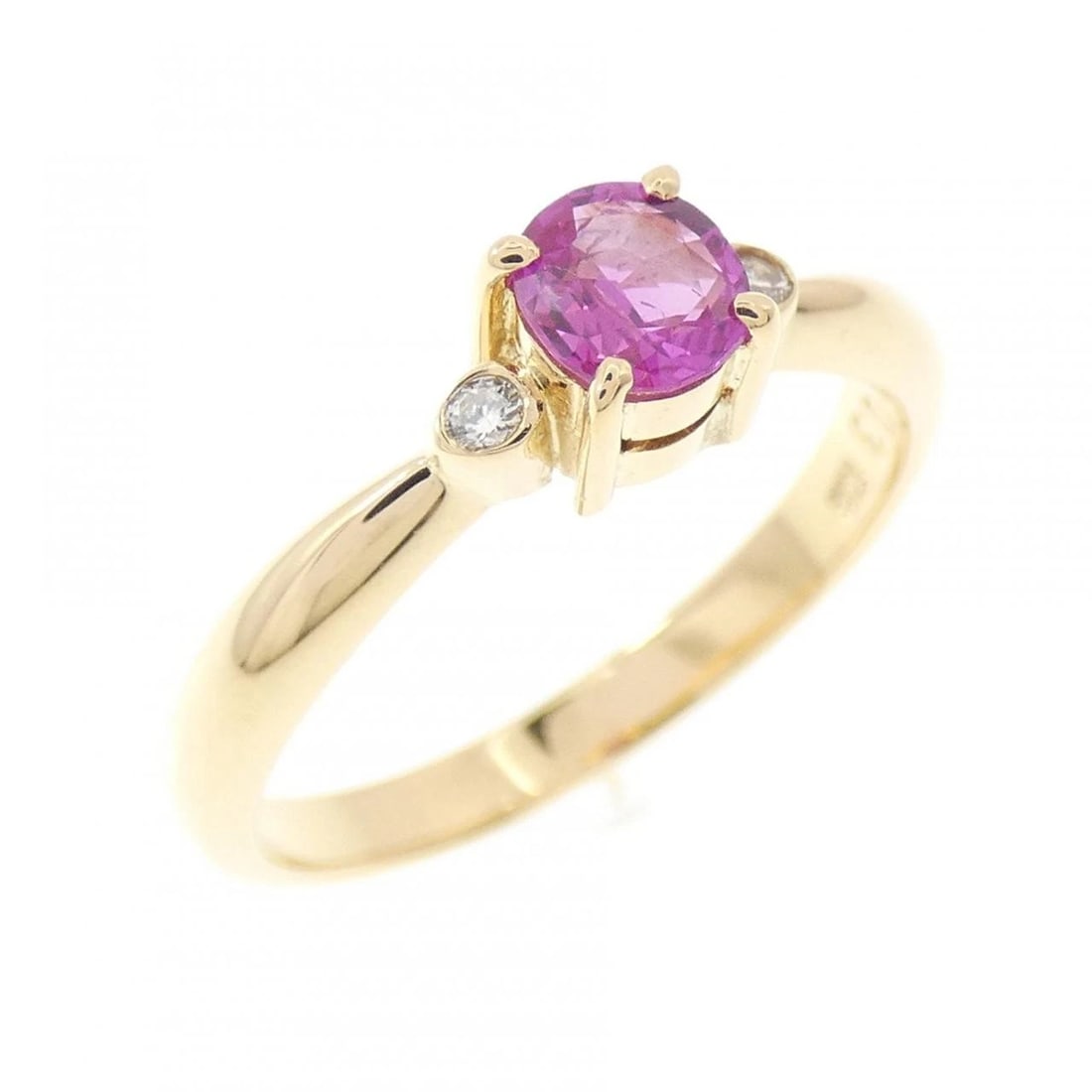 K18YG SAPPHIRE RING: K18YG Sapphire Ring Brand: Unbranded Type/Style: Sapphire Ring Material: K18 yellow gold, Main Stone Sapphire Color: YG Size: US6 1/4 Accessories: None Accessories Notice: When purchasing