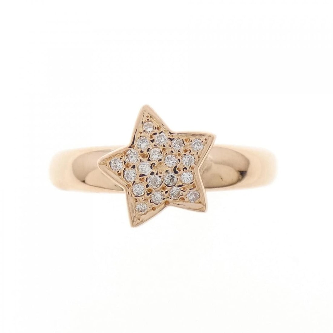 K18PG STAR PAVE DIAMOND RING - 2