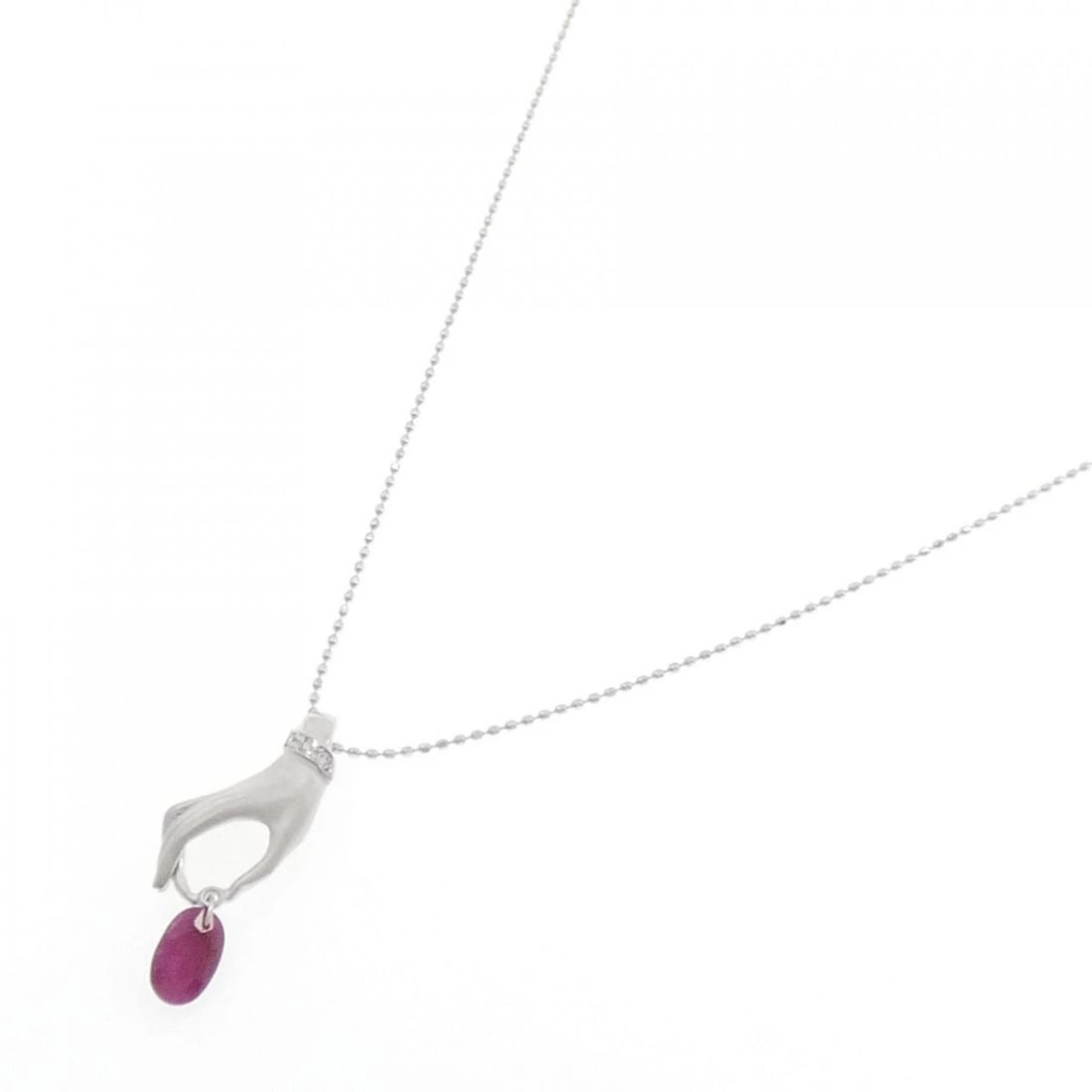 K18WG RUBY NECKLACE - 2