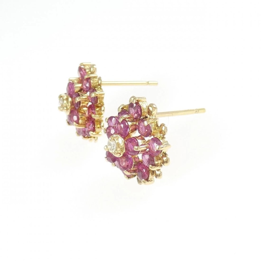18K YELLOW GOLD RUBY PIERCE - 2