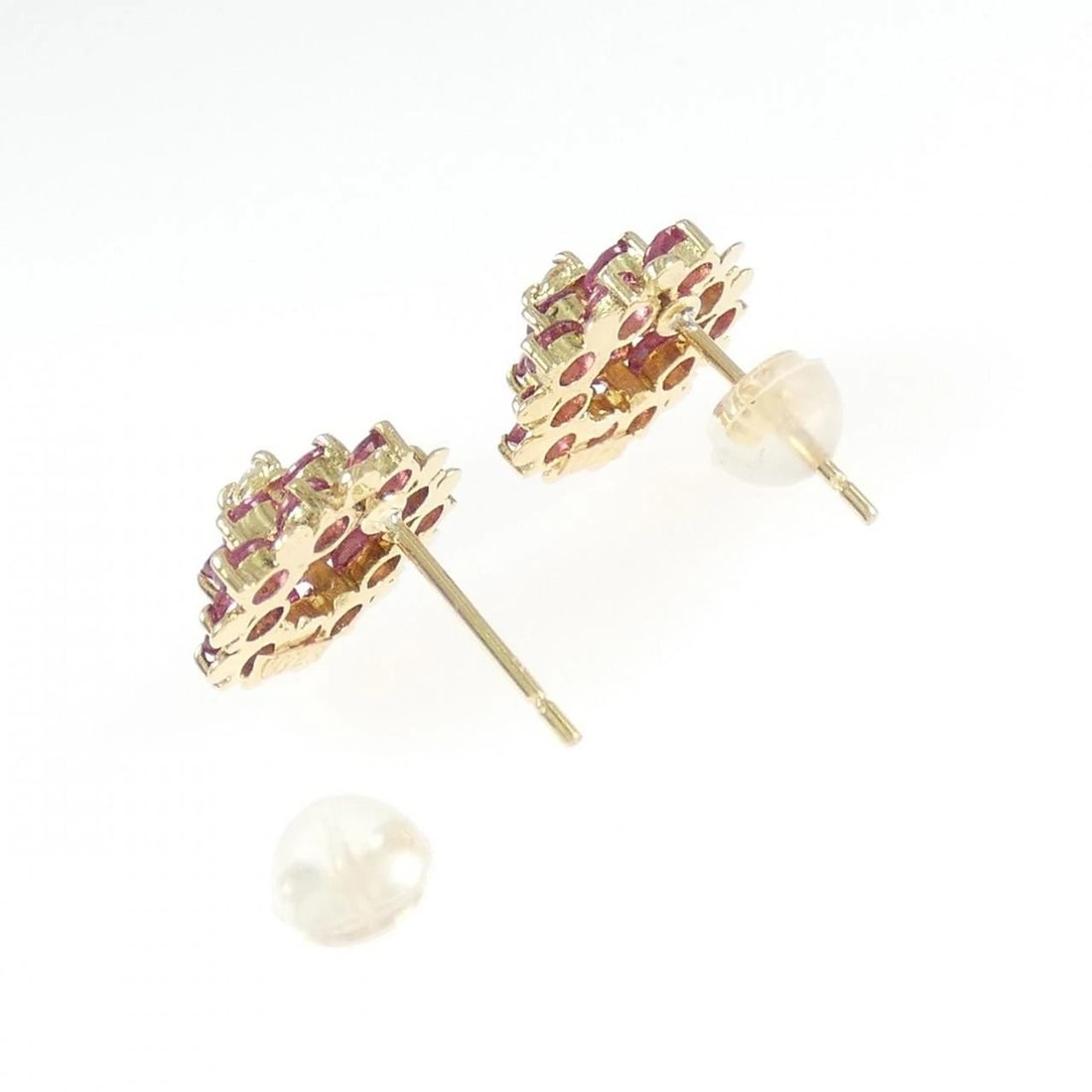 18K YELLOW GOLD RUBY PIERCE - 3