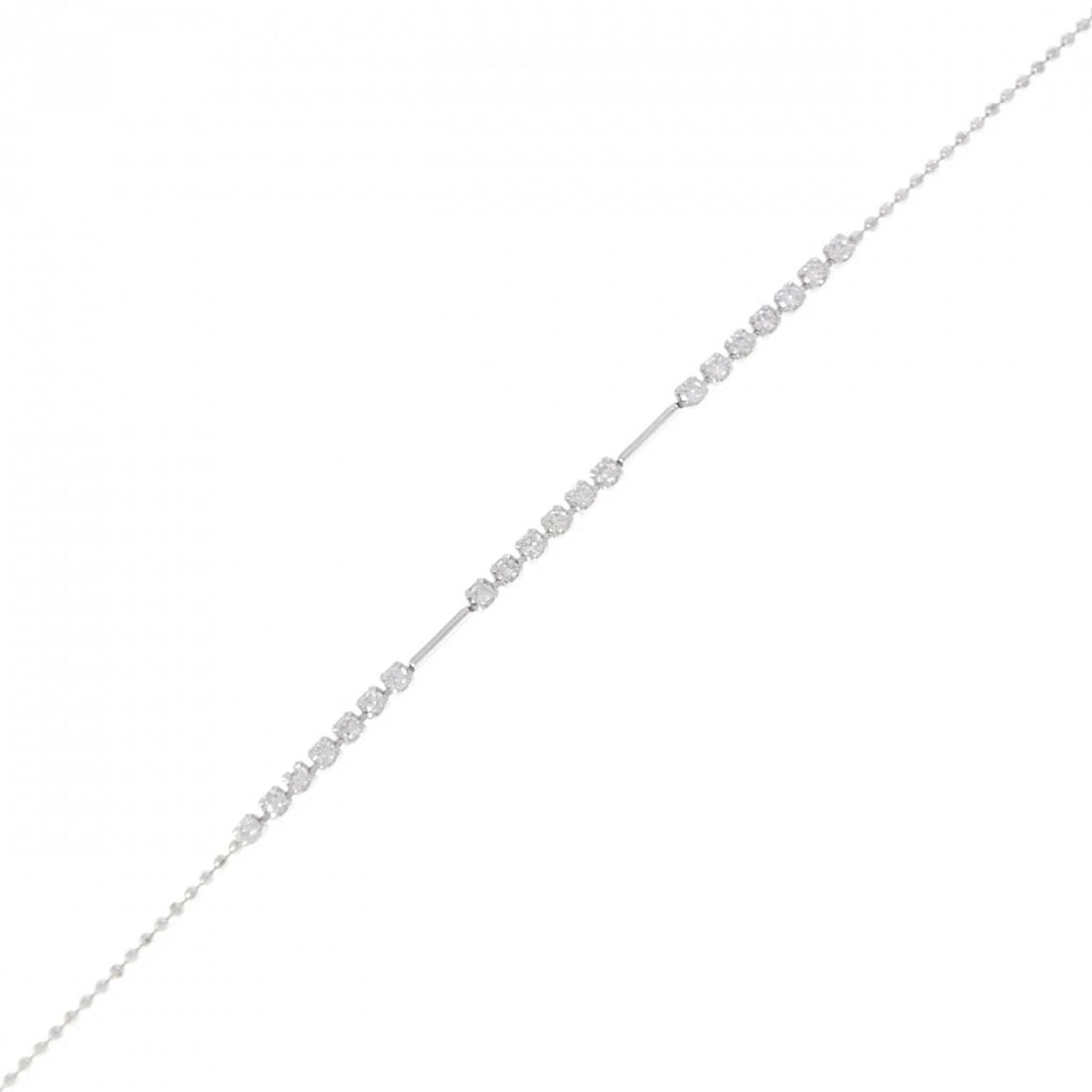K18WG DIAMOND BRACELET: K18WG Diamond Bracelet Brand: Unbranded Type/Style: Bracelet Material: K18WG, Color: WG Size: Actual Size Max width approx.: 1.7mm Size 16-19cm Accessories: None Accessories Notice: When purchasing