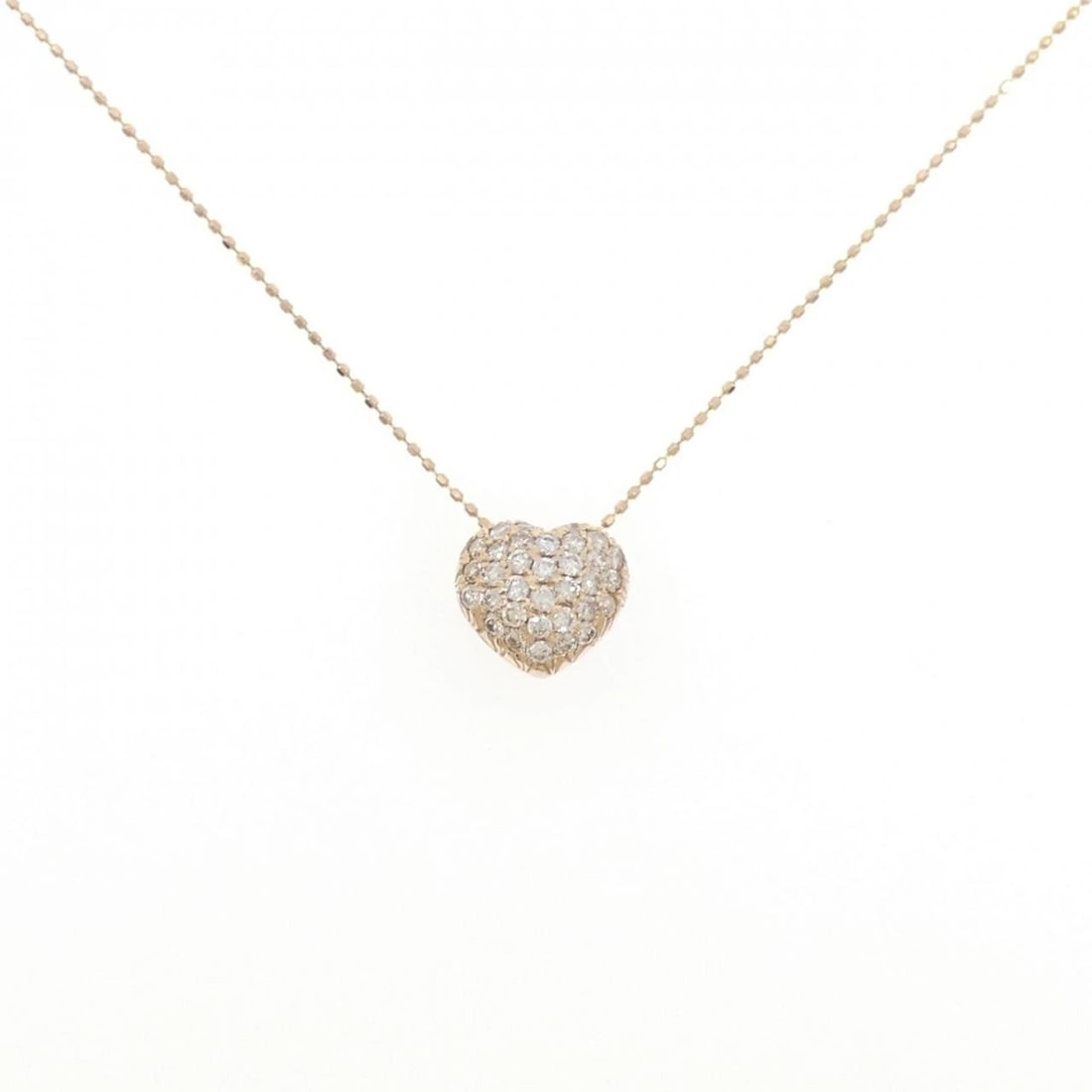 K18PG HEART PAVE DIAMOND NECKLACE (1 of 5)
