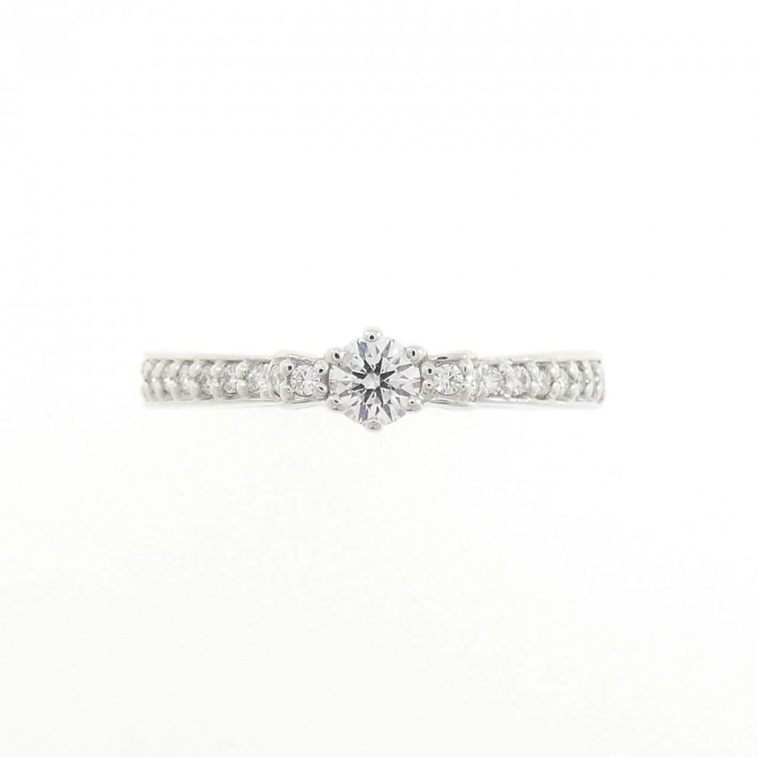 K18WG DIAMOND RING - 2