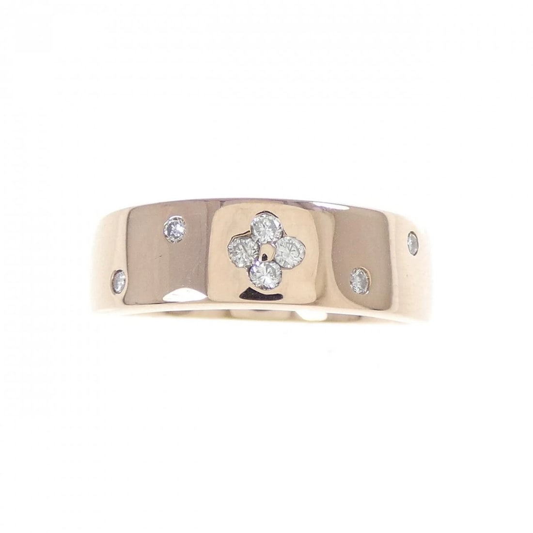 K18PG FLOWER DIAMOND RING - 2