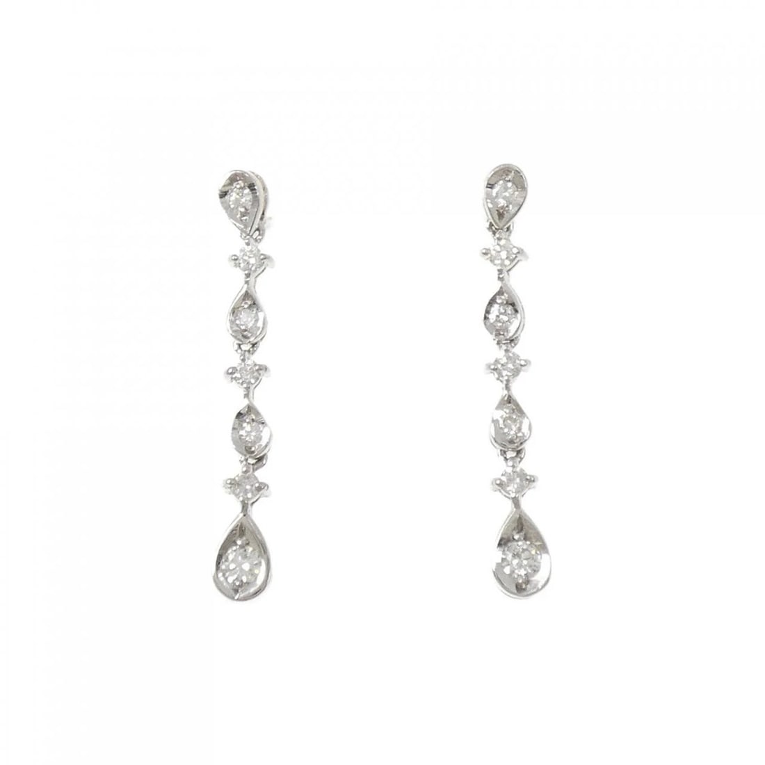 K18WG DIAMOND PIERCE: K18WG Diamond Pierce Brand: Unbranded Type/Style: Diamond Pierce/Earring Material: K18WG, Color: WG Size: Actual Size Approx. length x width: 24.4mm x 2.7mm Accessories: None Accessories Notice: When