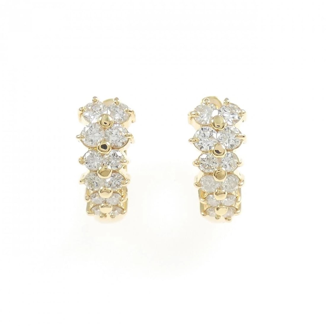 K18YG DIAMOND PIERCE: K18YG Diamond Pierce Brand: Unbranded Type/Style: Diamond Pierce/Earring Material: K18 yellow gold, Color: YG Size: Actual Size Approximate dimensions (height x width): 13.4cm x 5.6cm Accessories: