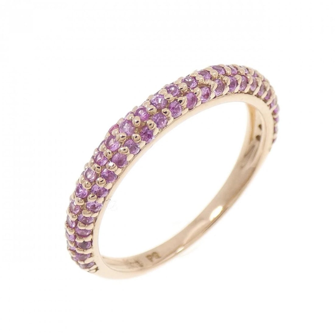 K18PG SAPPHIRE RING: K18PG Sapphire Ring Brand: Unbranded Type/Style: Sapphire Ring Material: K18 Pink Gold, Main Stone Sapphire Color: PG Size: US5 Accessories: None Accessories Notice: When purchasing pre-owned goods,