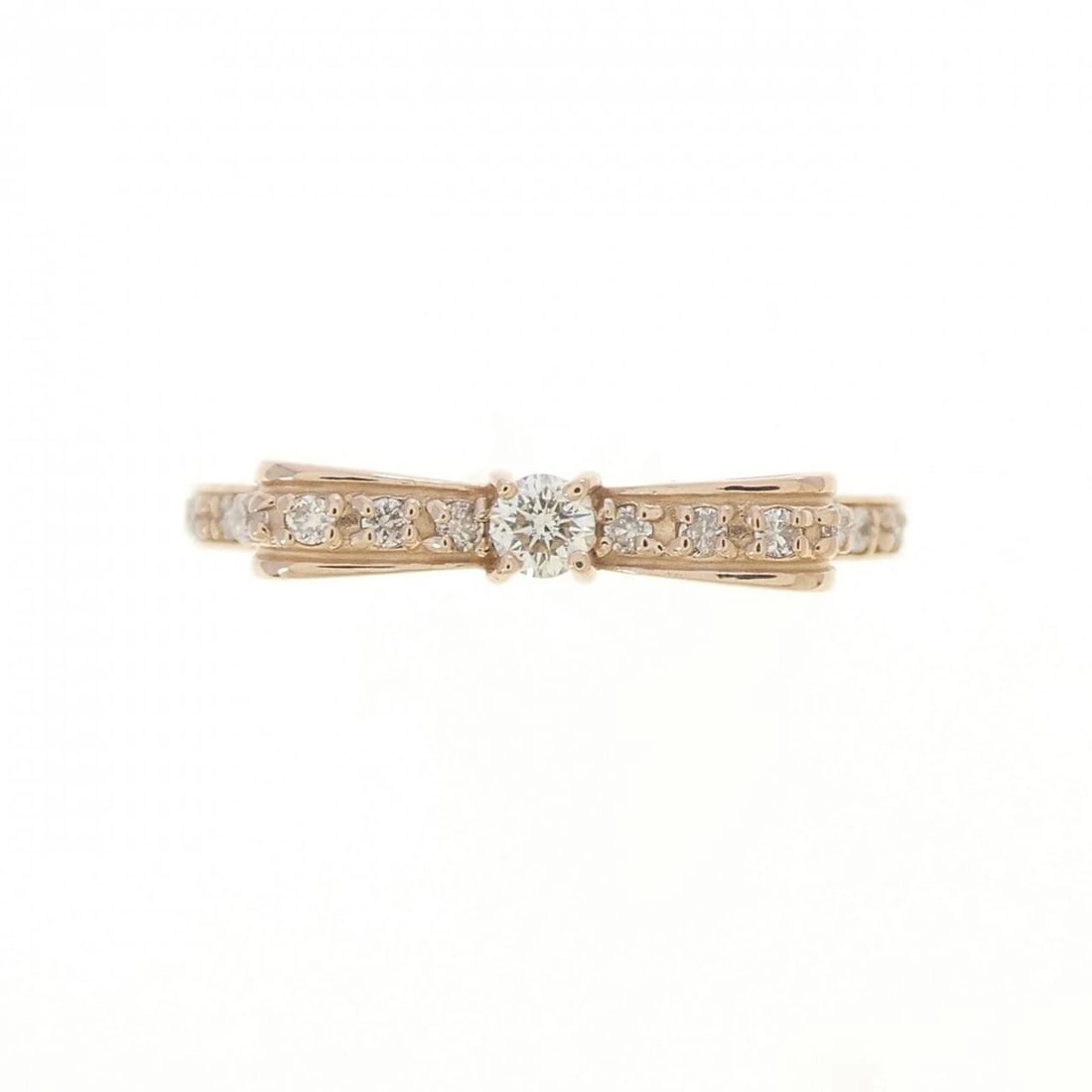 K18PG RIBBON DIAMOND RING - 2