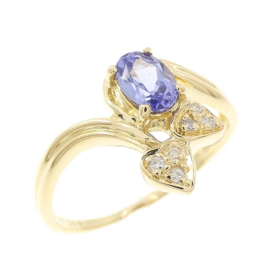 18K YELLOW GOLD TANZANITE RING (1 of 3)