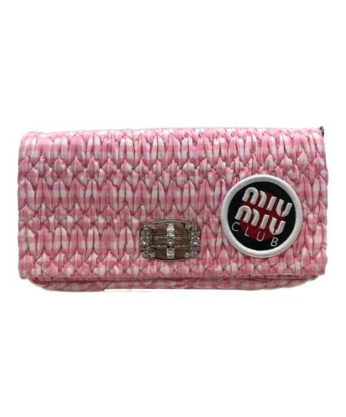 MIUMIU NAPPA CRYSTAL SHOULDER BAG: MIUMIU Nappa Crystal Shoulder Bag Brand: MIU MIU Type/Style: Shoulder Bag Material: None Color: Pink Size: H:16cm / W:30cm / D:4cm Accessories: None Accessories Notice: When purchasing pre-owned