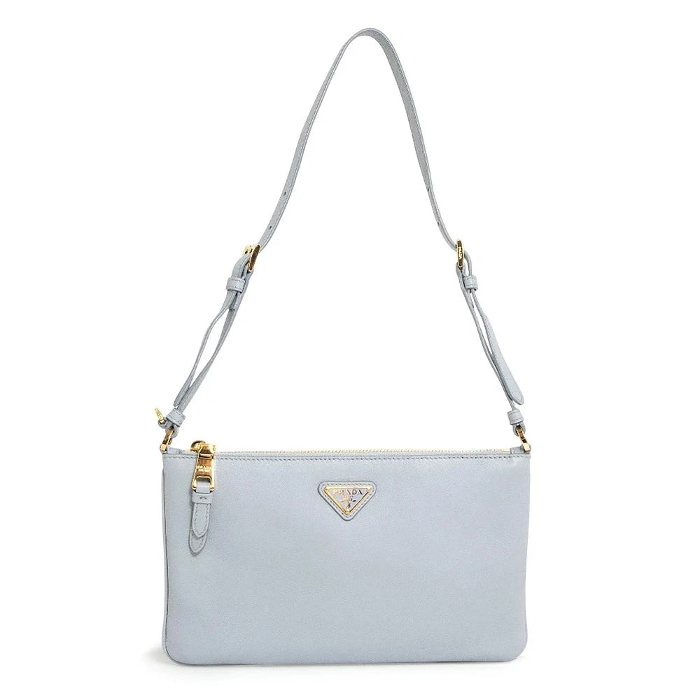 PRADA TRIANGLE OPALINE BLUE GRAY SHOULDER BAG (1 of 4)
